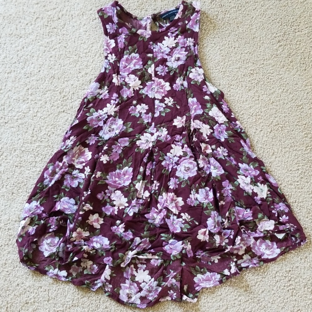 American eagle open back floral tank top